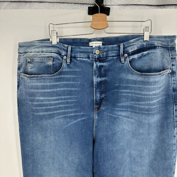 Good American Good Legs Crop Mini Boot Jeans GLCMB731T Blue Plus Size 26 NWT - Picture 4 of 14